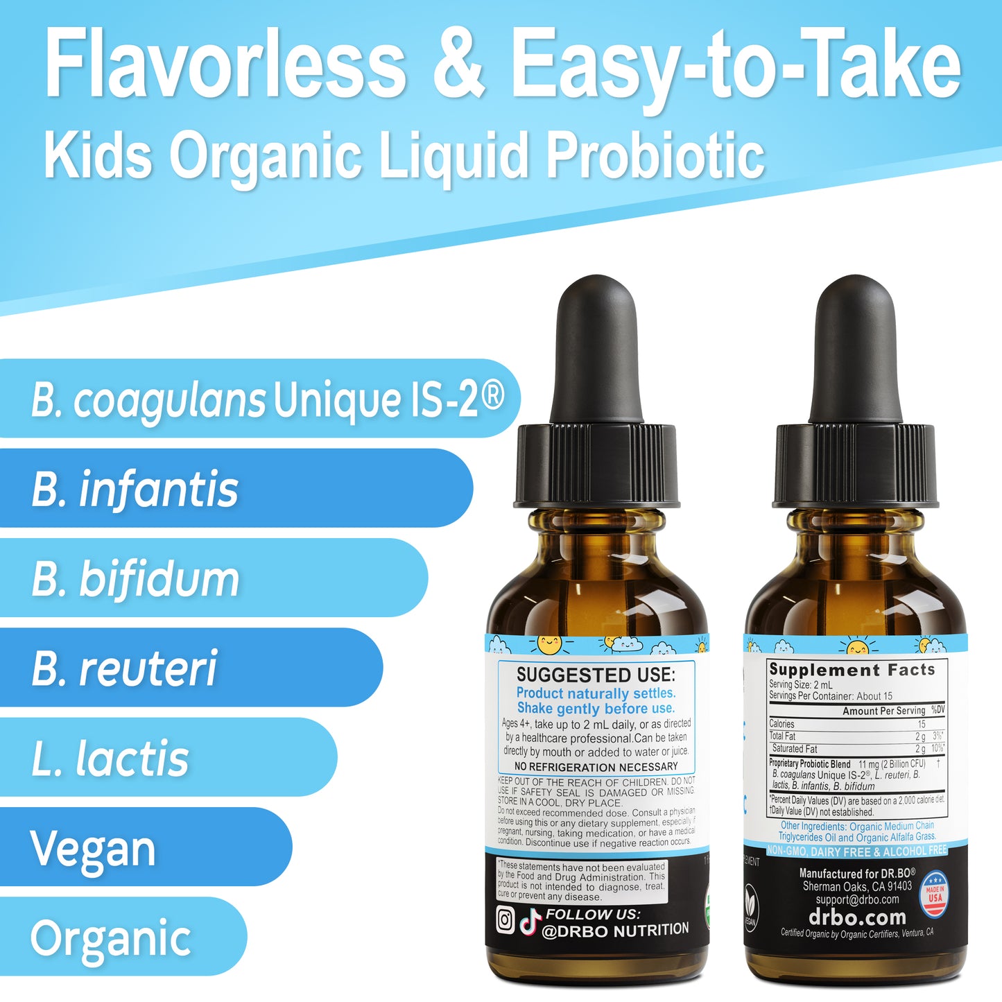 Kids Organic Liquid Probiotic