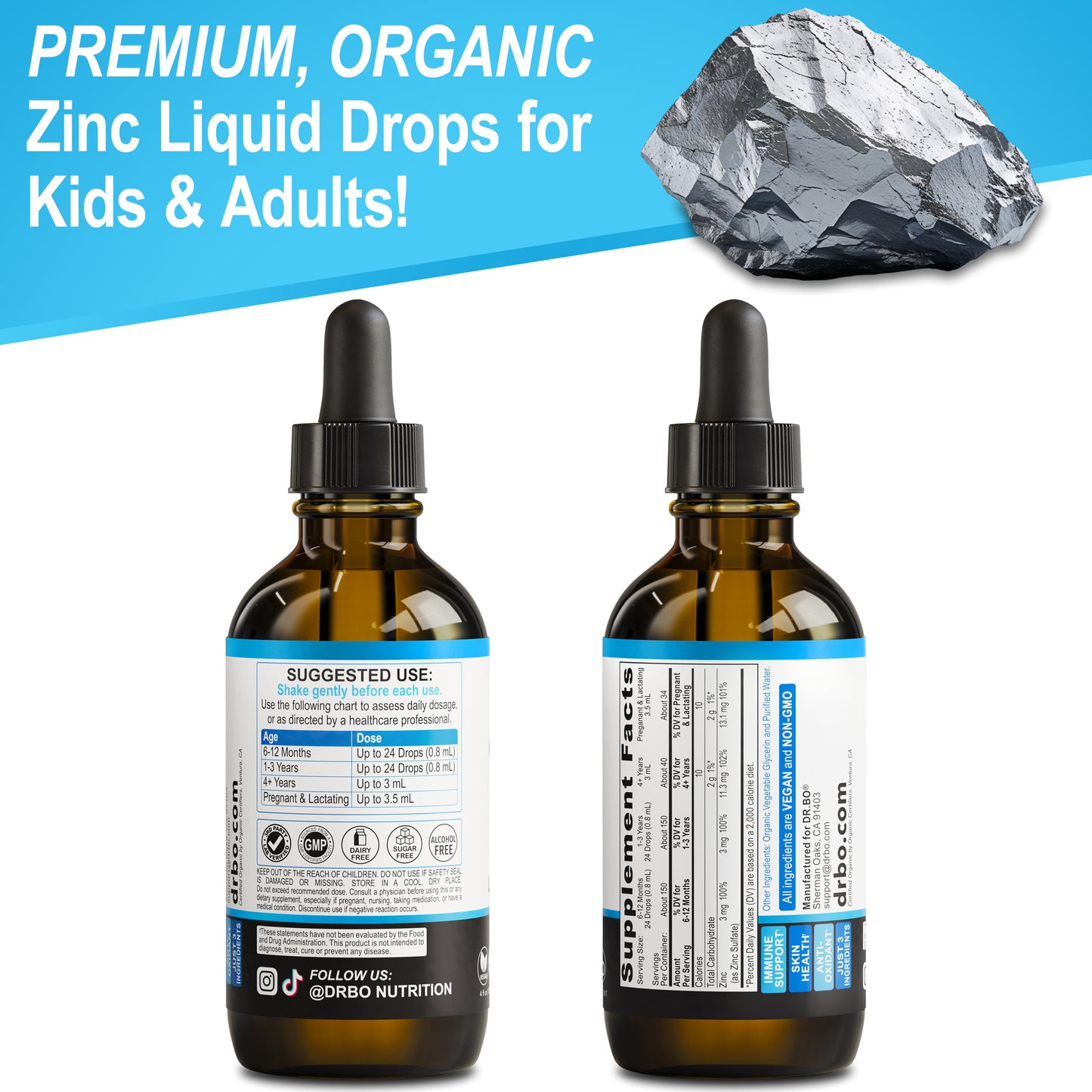 Organic Ionic Zinc Liquid Drops