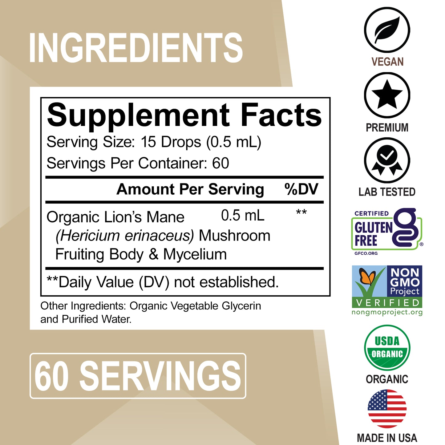 Lion's Mane Mushroom Liquid Drops