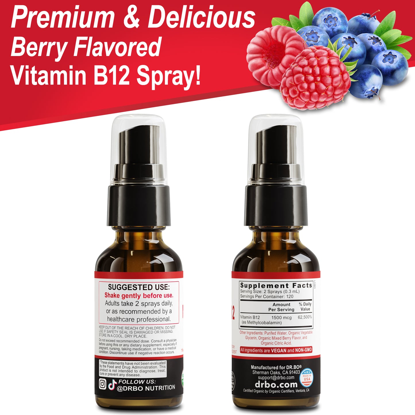 Methyl B12 Organic Liquid Spray