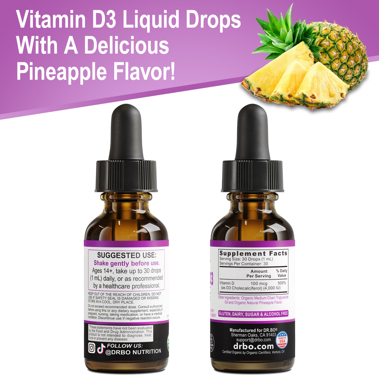 Vitamin D3 Organic Liquid Drops