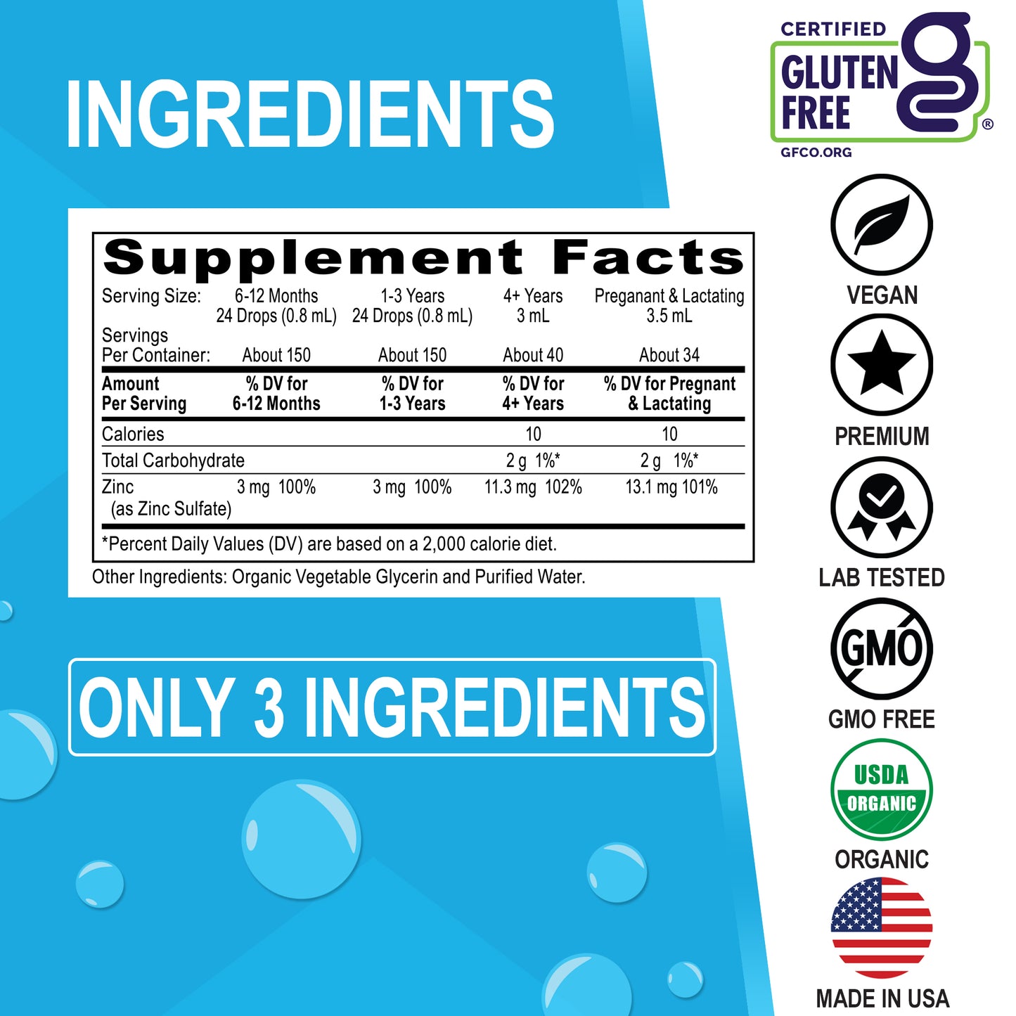 Organic Ionic Zinc Liquid Drops