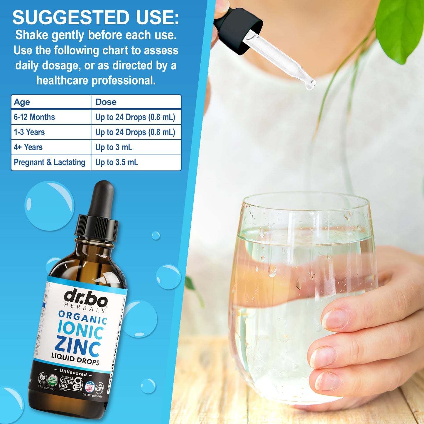 Organic Ionic Zinc Liquid Drops