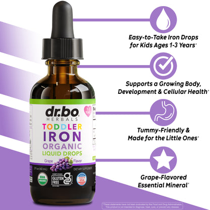 Toddler Iron Organic Liquid Drops