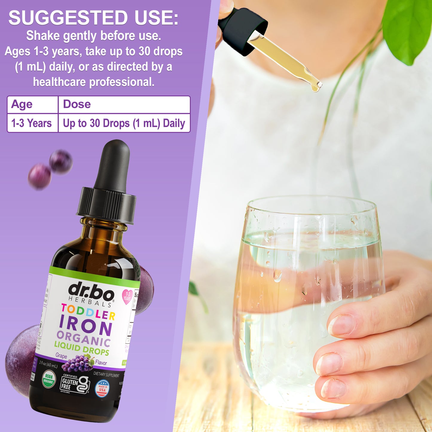 Toddler Iron Organic Liquid Drops